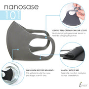 iGozen 6 Pack nanosase Kids Space Cotton Memory Foam Face Masks (Gray, Set of 6) - nanosase by iGozen