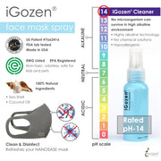 Nanosase value pack, Face Masks and iGozen Face Mask Cleaner (3 Black + 1 Cleaner) - nanosase by iGozen