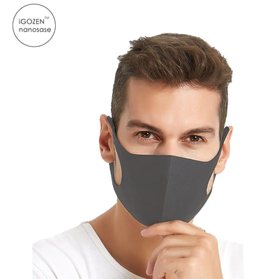 iGozen 6 Pack nanosase Unisex Adult Space Cotton Memory Foam Face Masks (Gray, Set of 6) - nanosase by iGozen